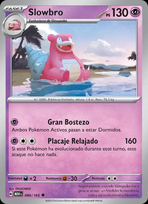 Slowbro card in Spanish