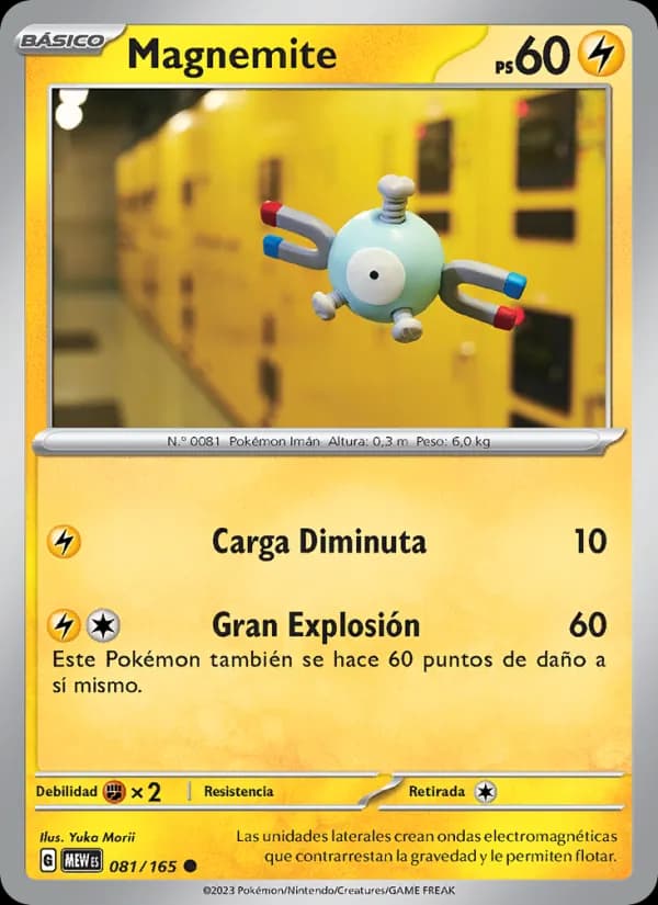 Magnemite card in Spanish