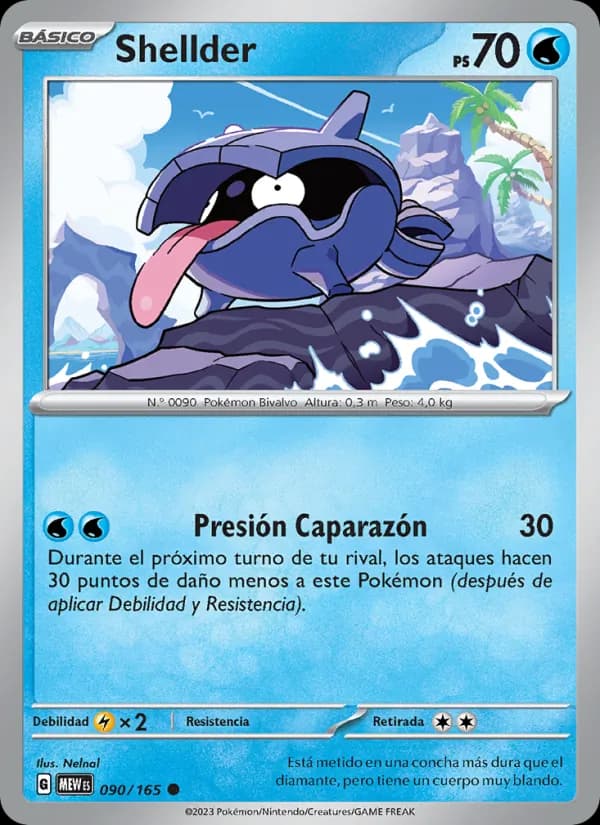 Shellder card in Spanish