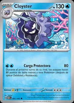 Cloyster card in Spanish