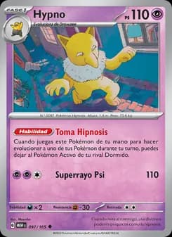 Hypno card in Spanish