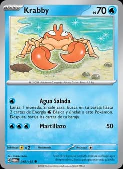 Krabby card in Spanish