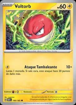 Voltorb card in Spanish