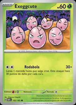 Exeggcute card in Spanish