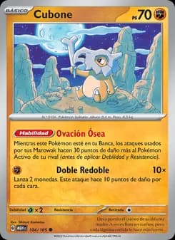Cubone card in Spanish