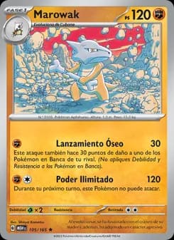Marowak card in Spanish