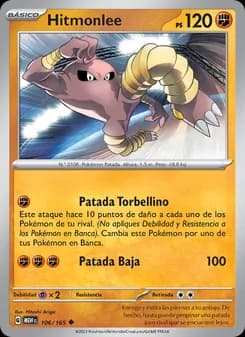 Hitmonlee card in Spanish