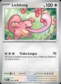 Lickitung card in Spanish