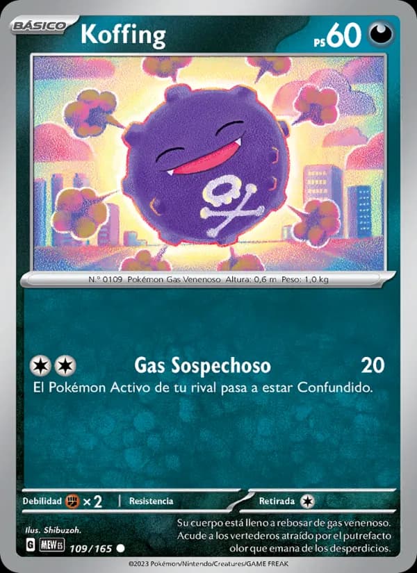 Koffing card in Spanish