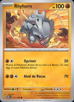 Rhyhorn card in Spanish