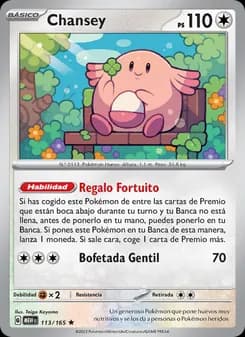 Chansey card in Spanish