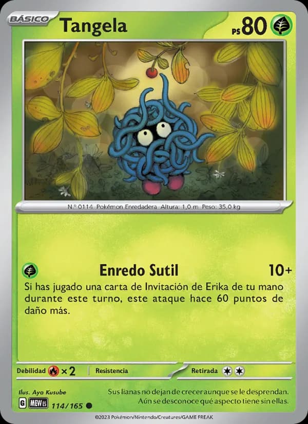 Tangela card in Spanish