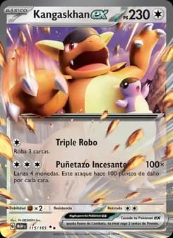 Kangaskhan ex card in Spanish