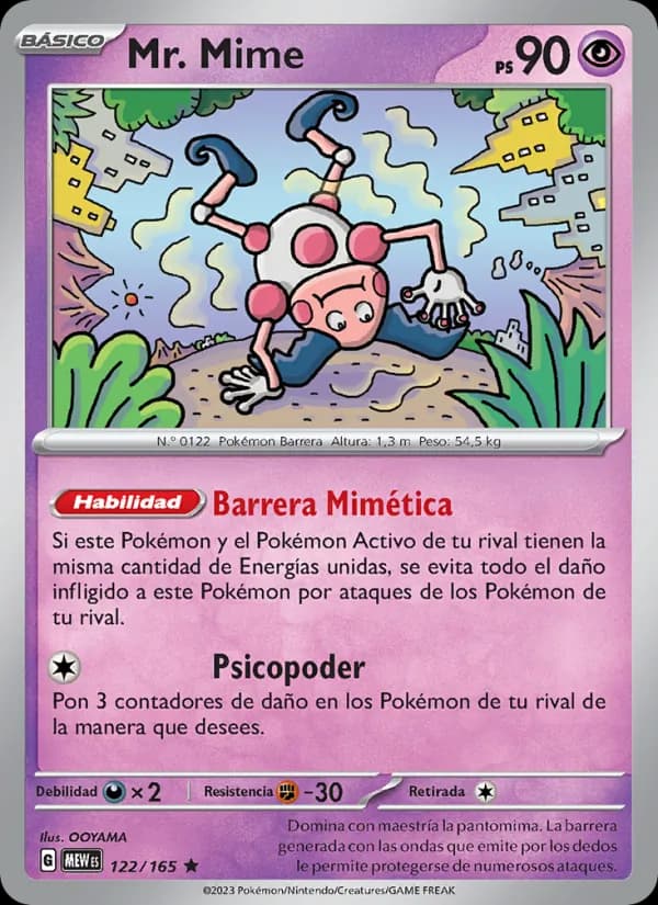 Mr. Mime card in Spanish