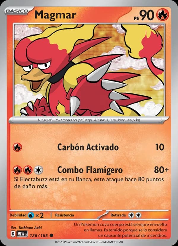 Magmar card in Spanish
