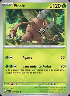 Pinsir card in Spanish
