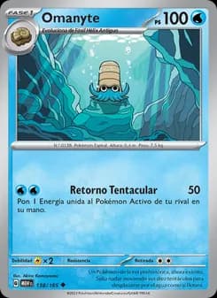Omanyte card in Spanish