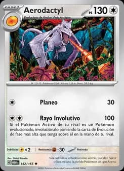 Aerodactyl card in Spanish