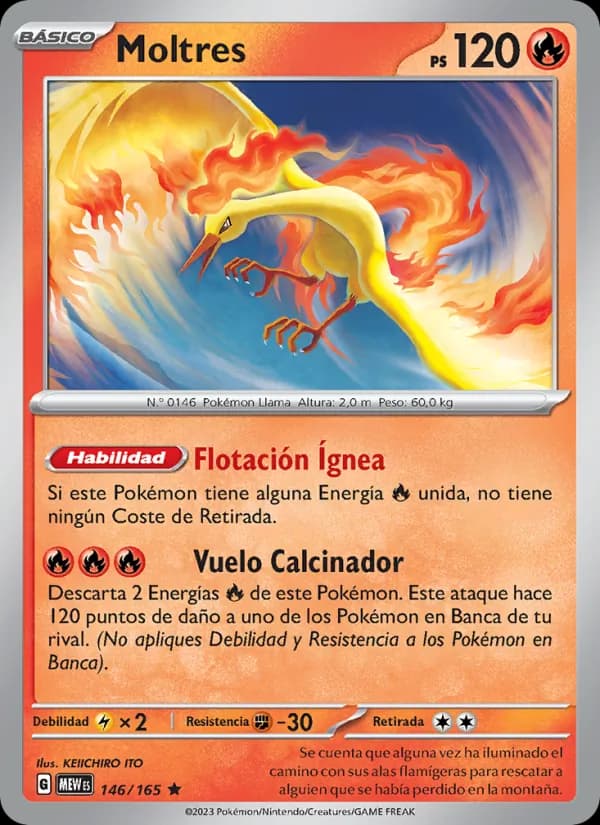 Moltres card in Spanish