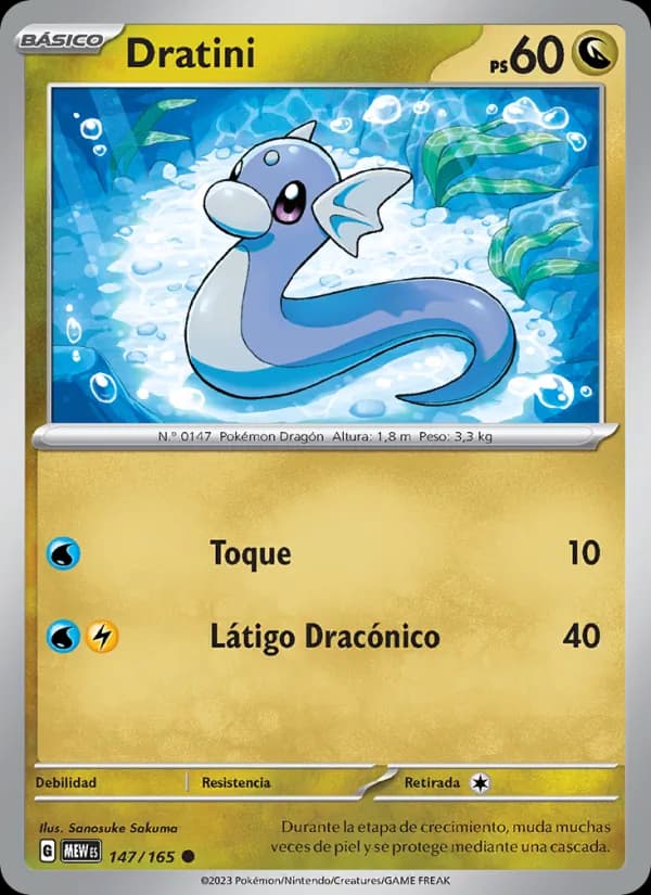 Dratini card in Spanish