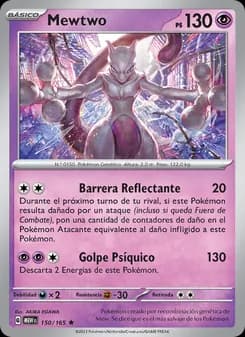 Mewtwo card in Spanish