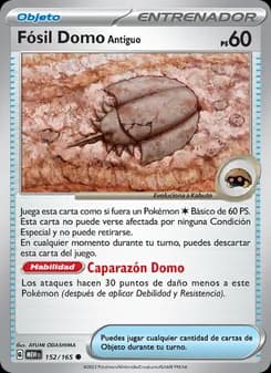 Fósil Domo Antiguo card in Spanish