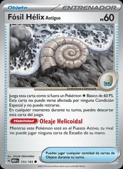 Fósil Hélix Antiguo card in Spanish