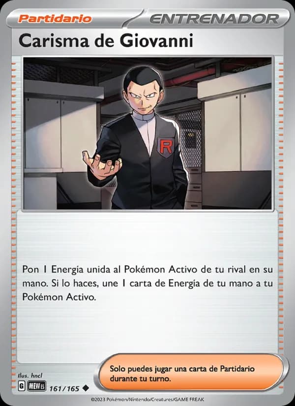 Carisma de Giovanni card in Spanish