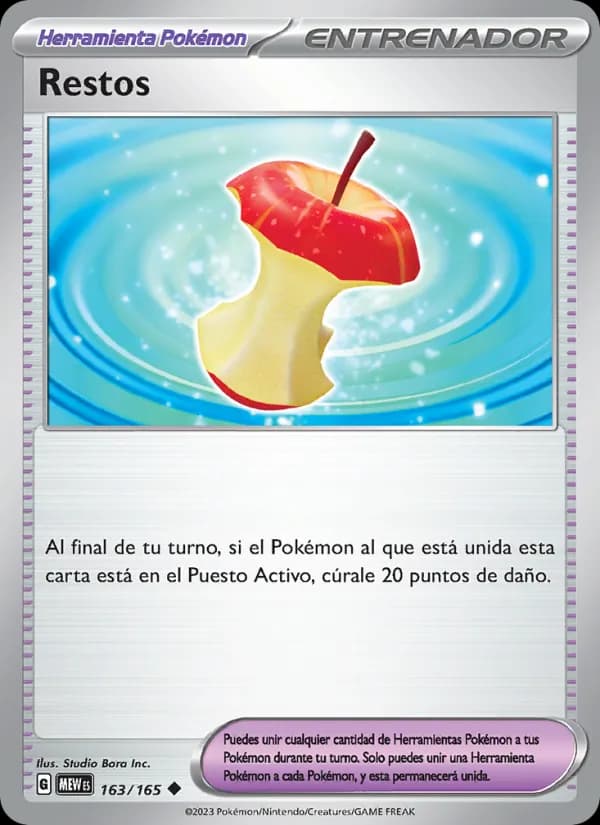 Restos card in Spanish