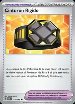 Cinturón Rígido card in Spanish