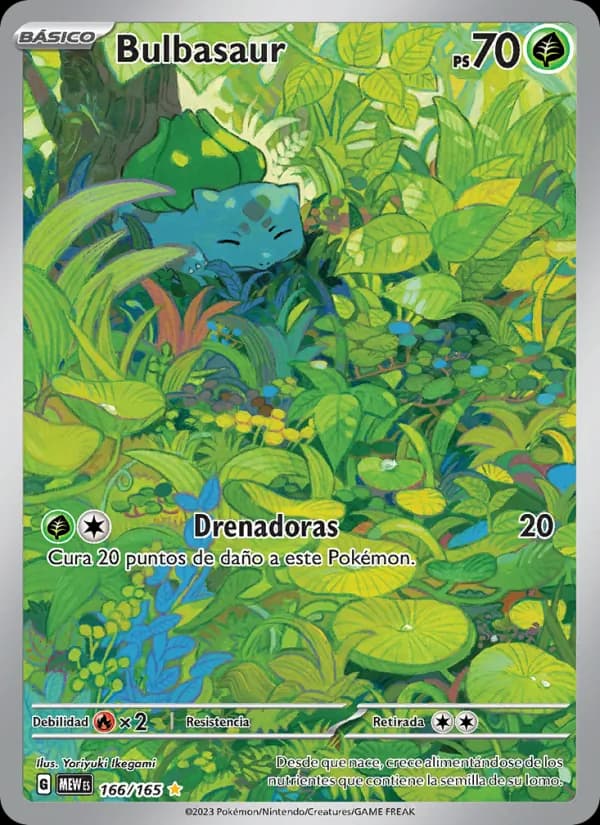 Bulbasaur card in Spanish