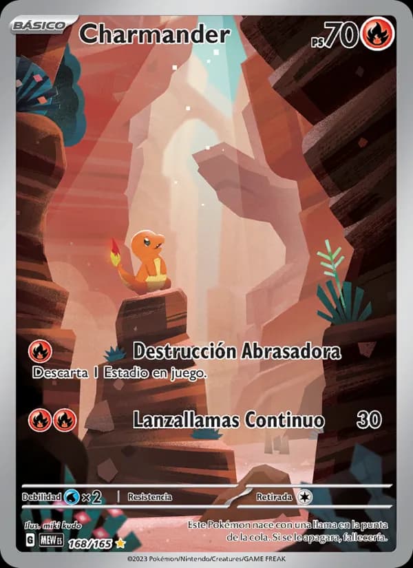 Charmander card in Spanish
