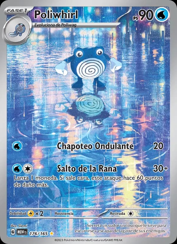 Poliwhirl card in Spanish