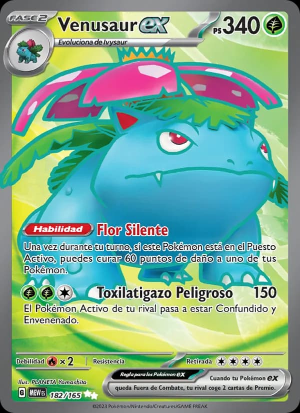 Venusaur ex card in Spanish