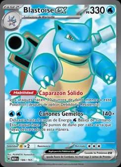 Blastoise ex card in Spanish