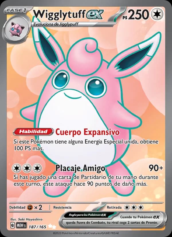 Wigglytuff ex card in Spanish