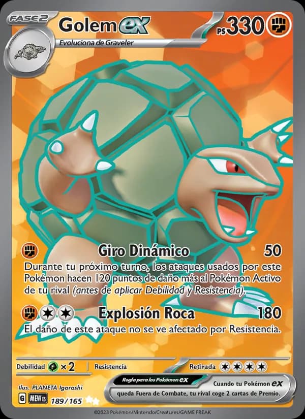 Golem ex card in Spanish