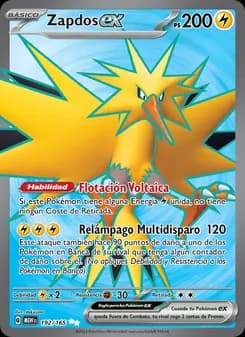 Zapdos ex card in Spanish
