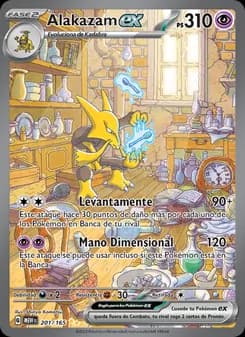 Alakazam ex card in Spanish