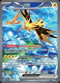 Zapdos ex card in Spanish