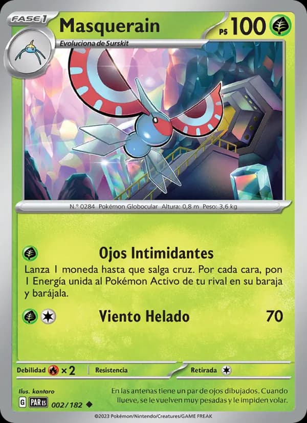 Masquerain card in Spanish