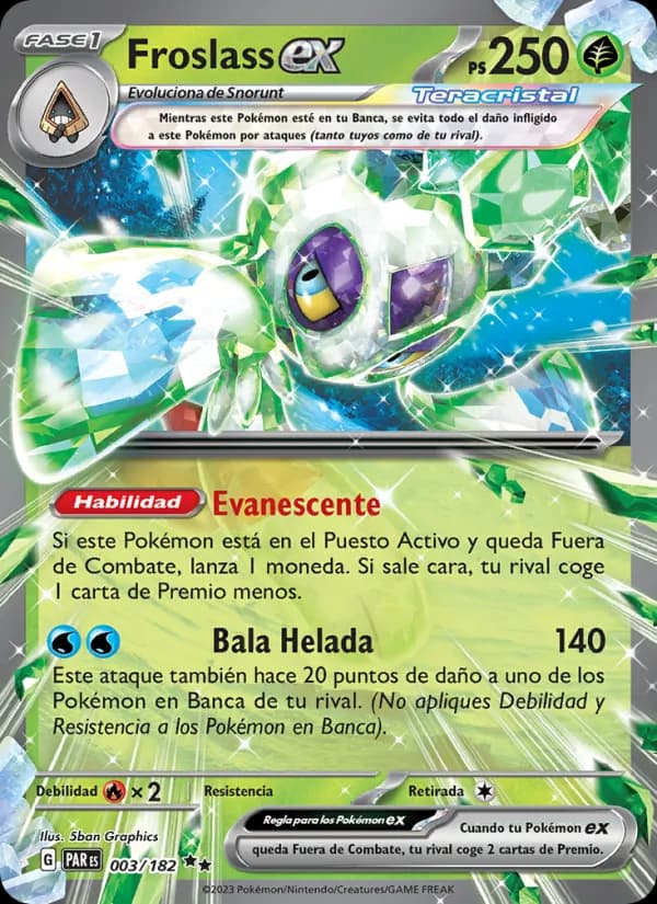 Froslass ex card in Spanish