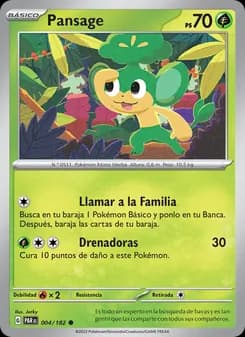 Pansage card in Spanish