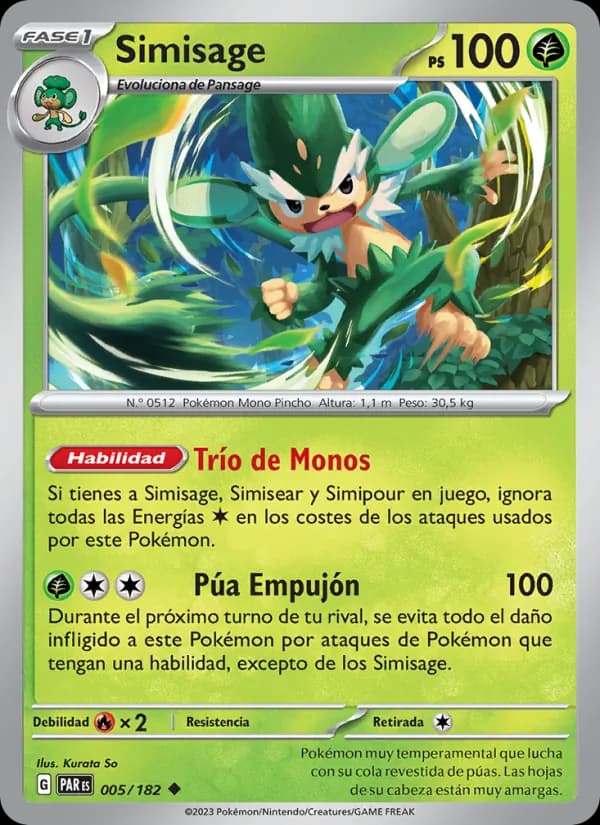 Simisage card in Spanish