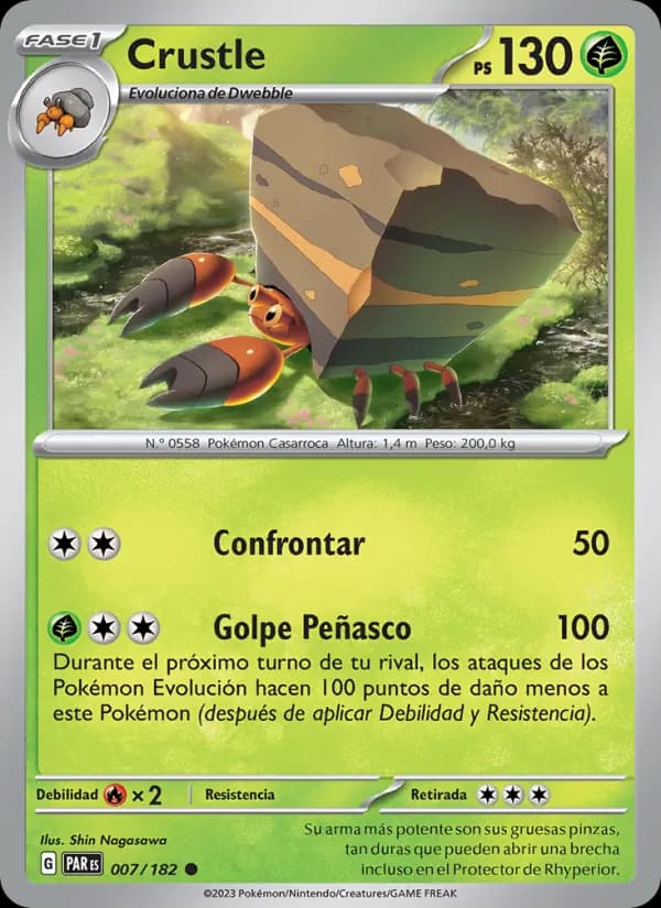 Crustle card in Spanish