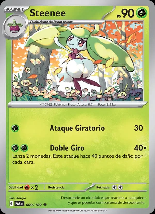 Steenee card in Spanish