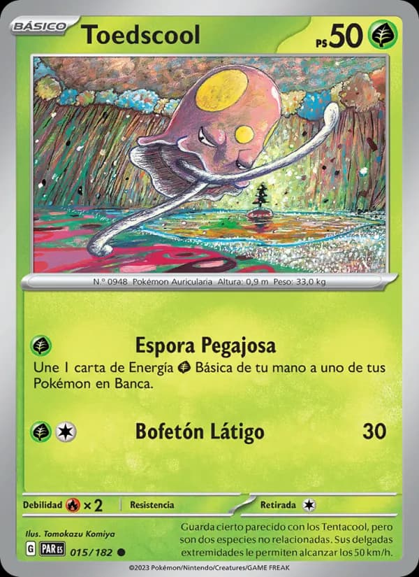 Toedscool card in Spanish