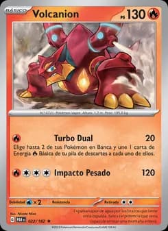 Volcanion card in Spanish