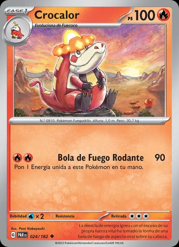 Crocalor card in Spanish