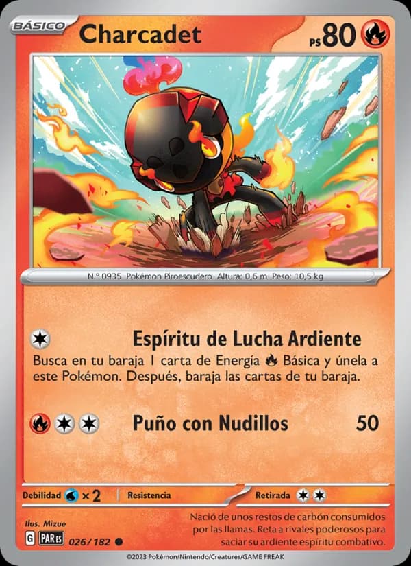 Charcadet card in Spanish